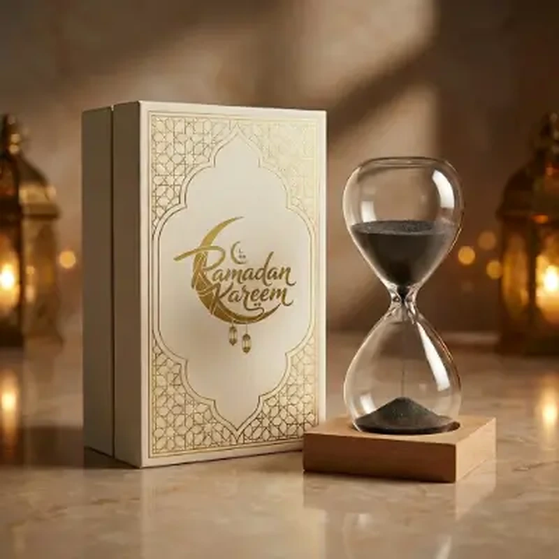 Magnetic Sand Timer with Wooden Base