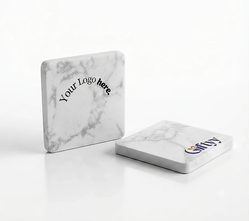 Giftology Set of 2 Marble Coasters