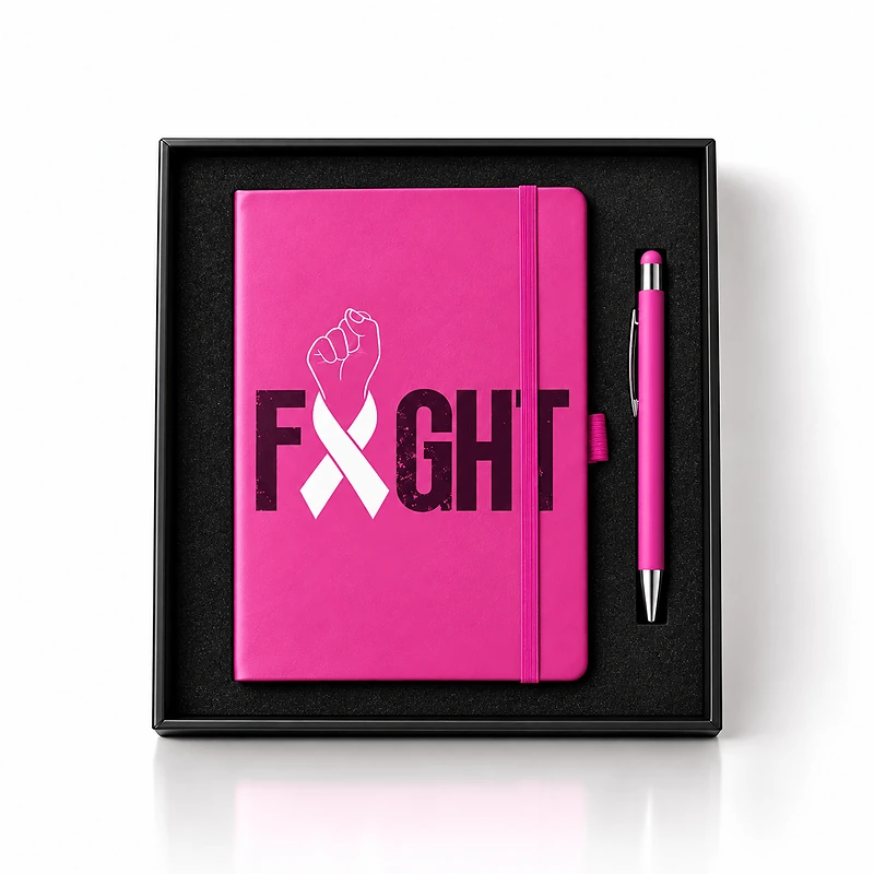 Breast Cancer Awareness Pink Notebook & Stylus Pen Giftset  in UAE