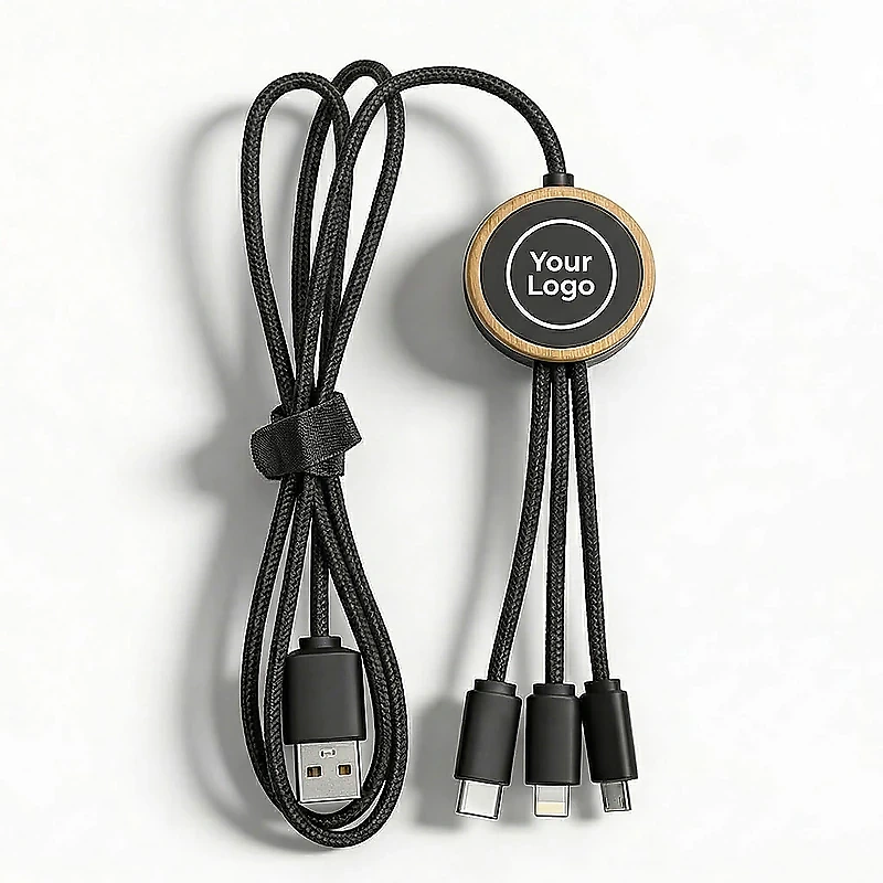 3-in-1 Multi-Charging Cable 100 cm with Light-up Logo