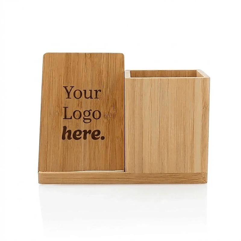 Bamboo Pen Holder with 10W Wireless Charger In UAE